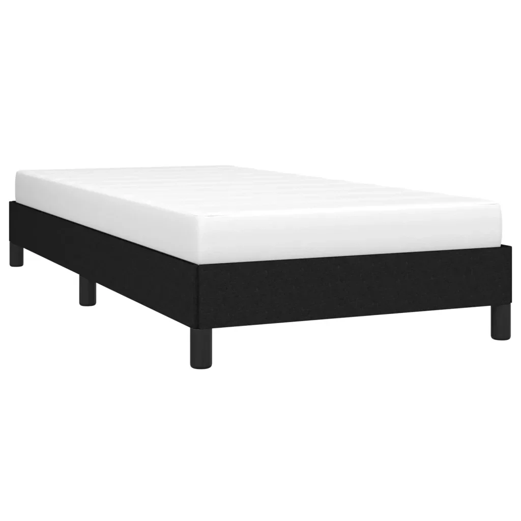 Letto singolo | Letto per adulti | Giroletto senza Materasso Nero 90x190 cm in Tessuto - Image 4