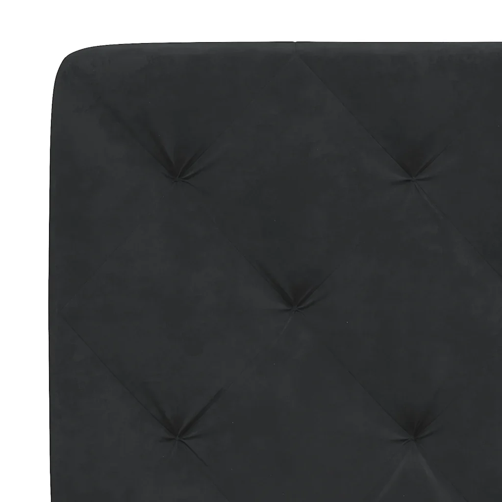Letto singolo | Letto per adulti | Giroletto senza Materasso Nero 90x190 cm in Velluto - Image 10