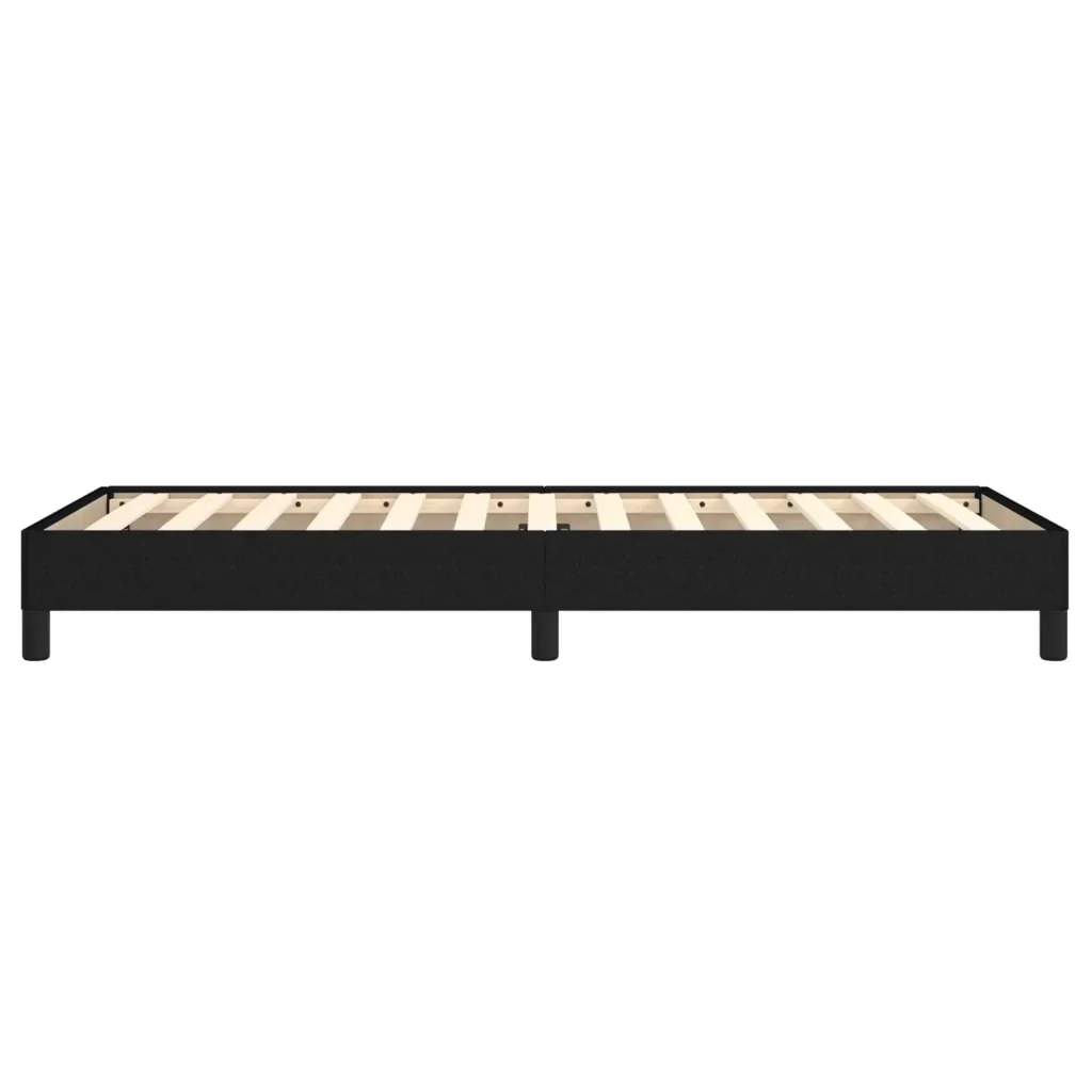 Letto singolo | Letto per adulti | Giroletto senza Materasso Nero 90x200 cm in Tessuto - Image 6