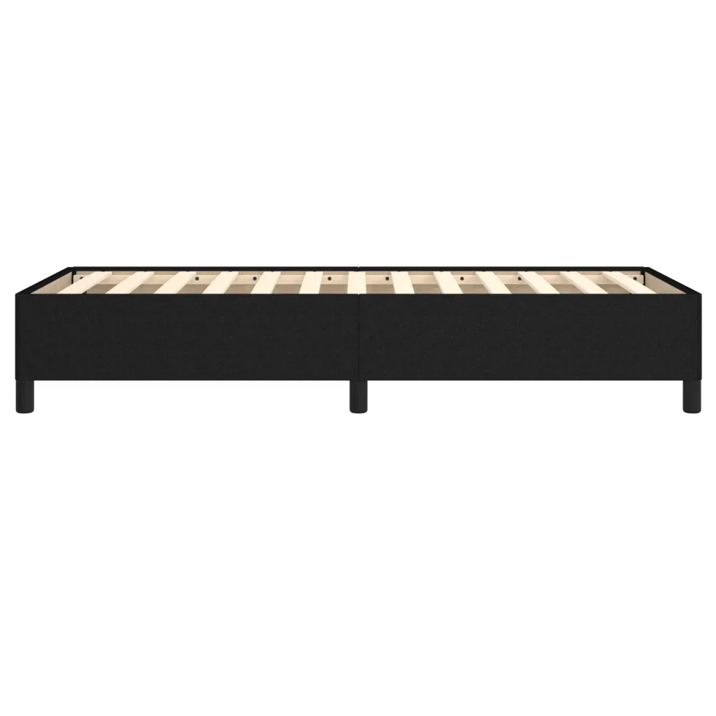 Letto singolo | Letto per adulti | Giroletto senza Materasso Nero 90x200 cm in Tessuto - Image 6