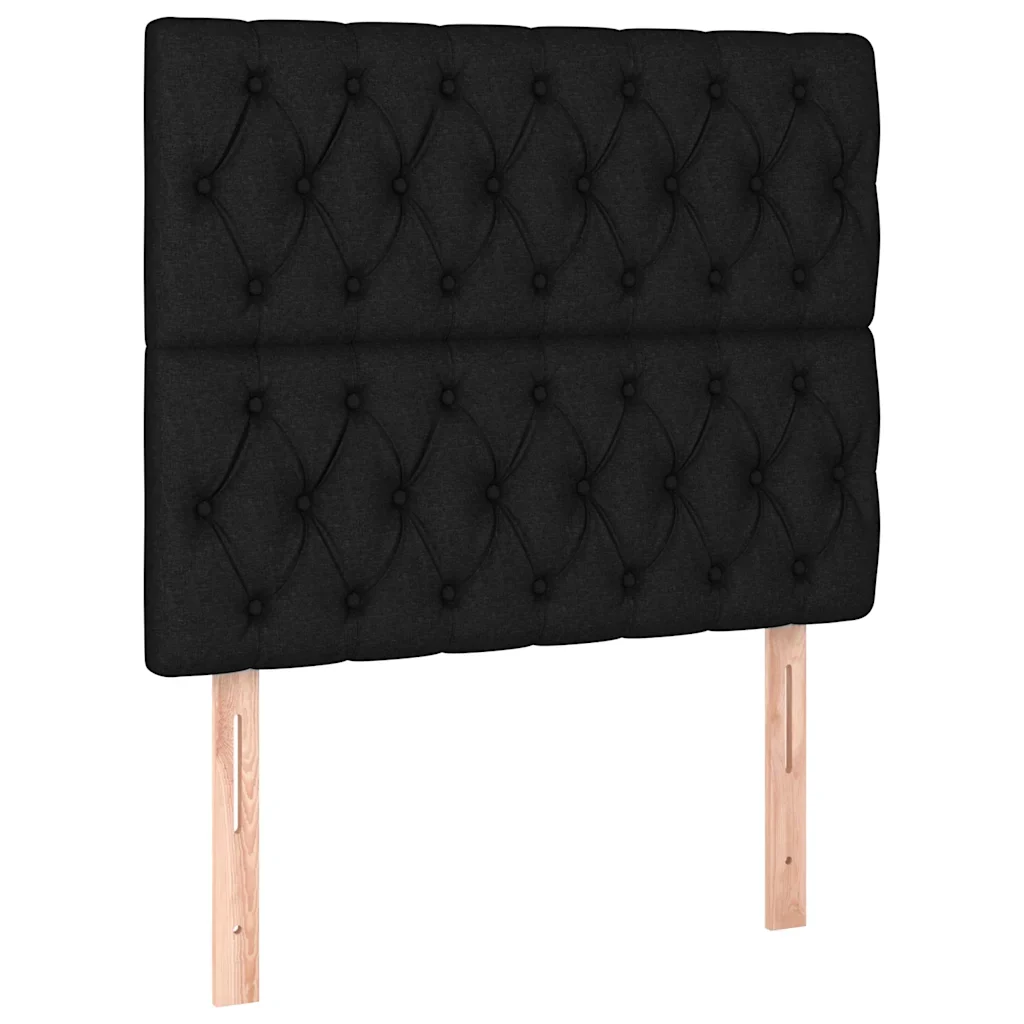 Letto singolo | Letto per adulti | Giroletto senza Materasso Nero 90x200 cm in Tessuto - Image 8