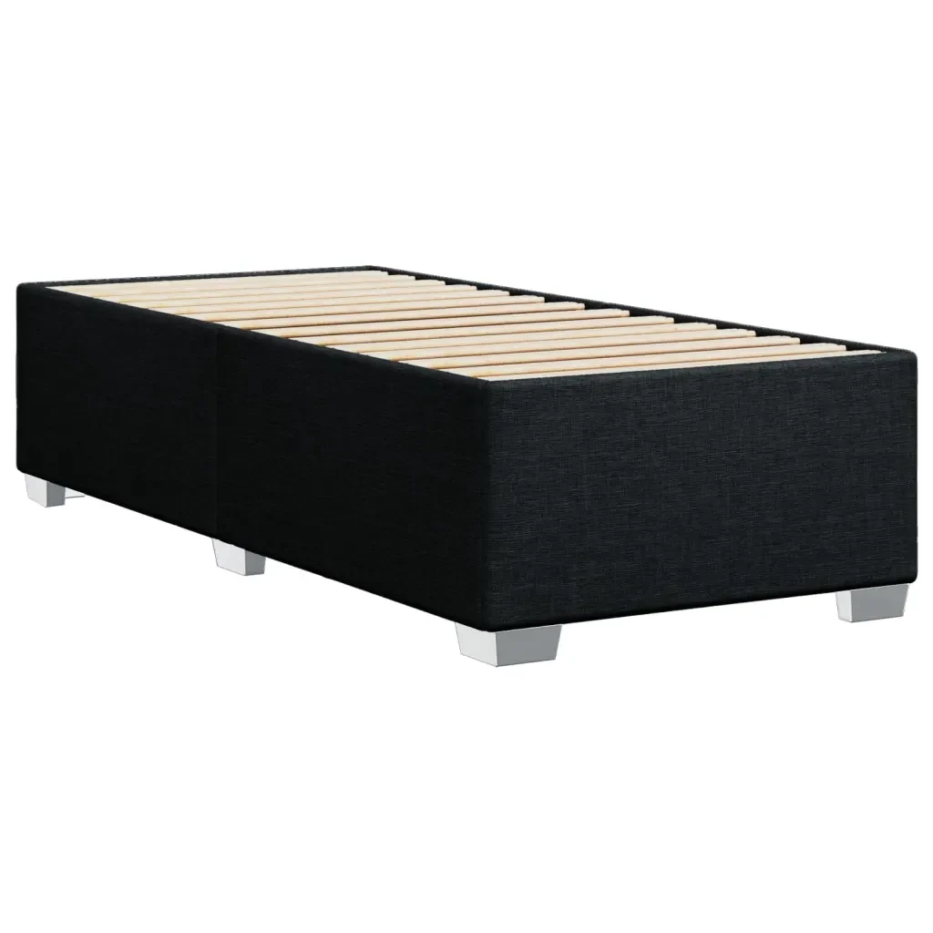 Letto singolo | Letto per adulti | Giroletto senza Materasso Nero 90x200 cm in Tessuto - Image 6