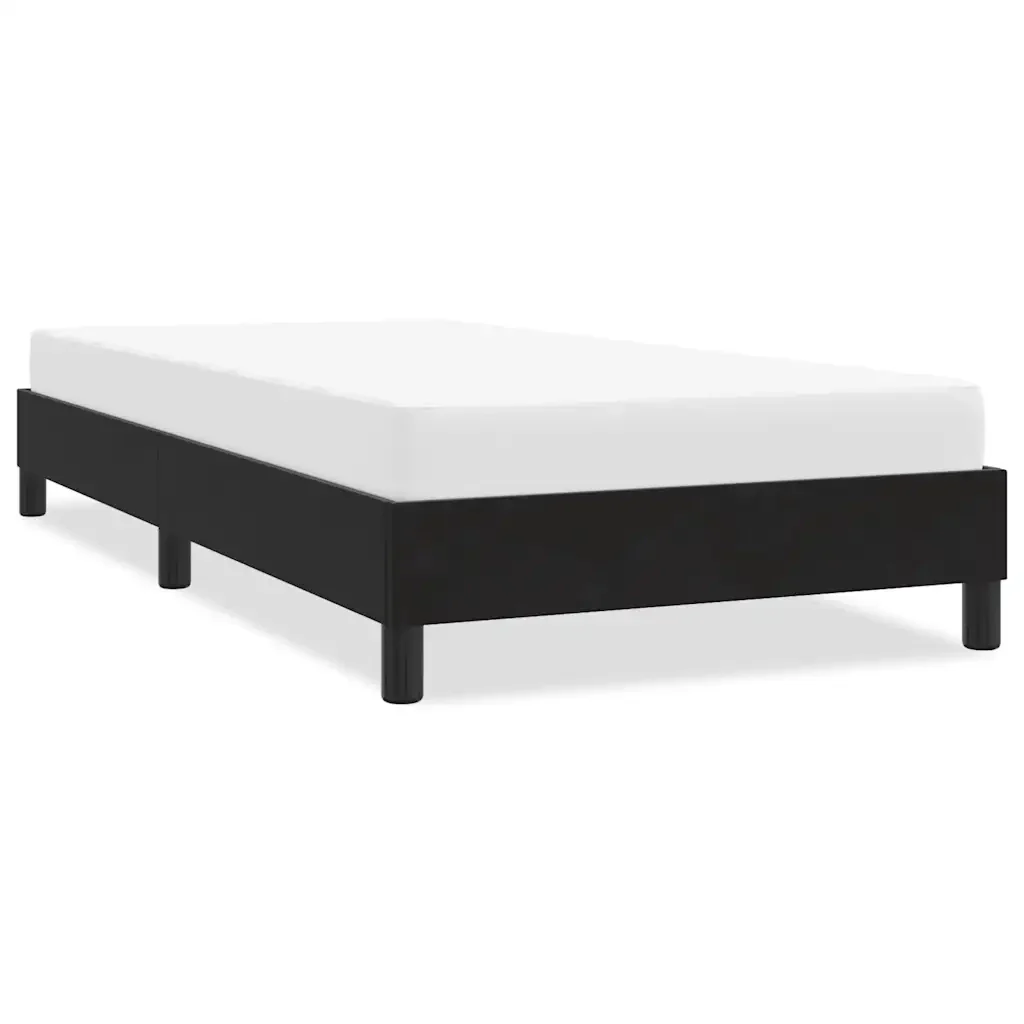 Letto singolo | Letto per adulti | Giroletto senza Materasso Nero 90x210 cm in Velluto - Image 2