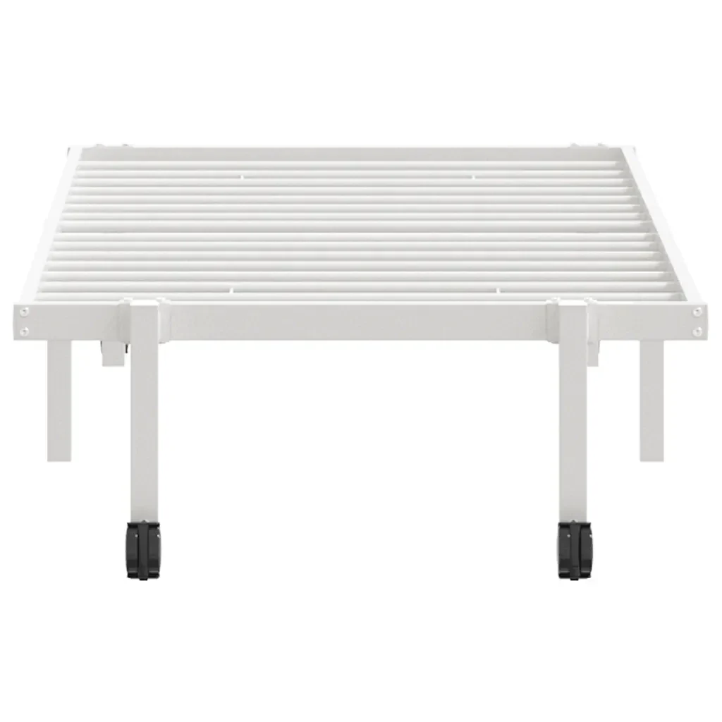 Letto singolo | Letto per adulti | Giroletto senza Materasso Pieghevole Bianco 75x190 cm Acciaio - Image 6
