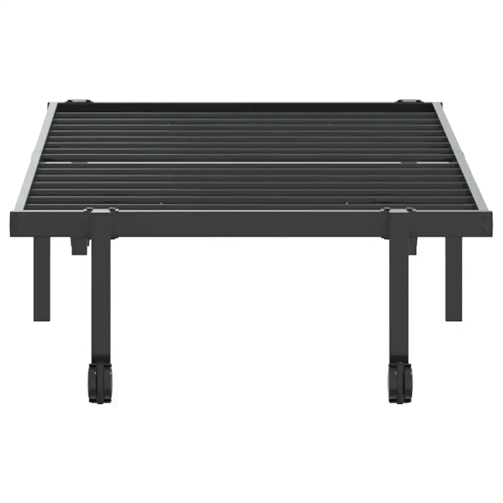Letto singolo | Letto per adulti | Giroletto senza Materasso Pieghevole Nero 80x200 cm in Acciaio - Image 6