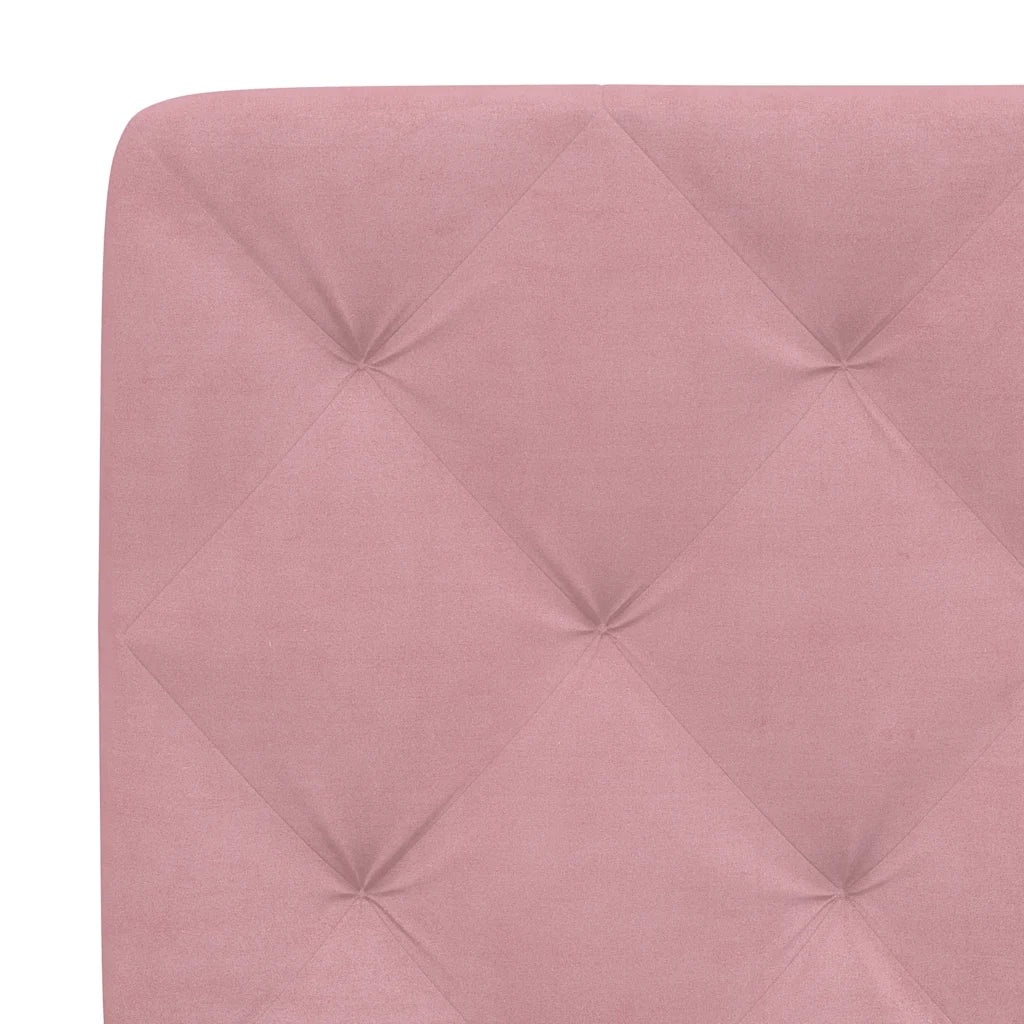Letto singolo | Letto per adulti | Giroletto senza Materasso Rosa 100x200 cm in Velluto - Image 10