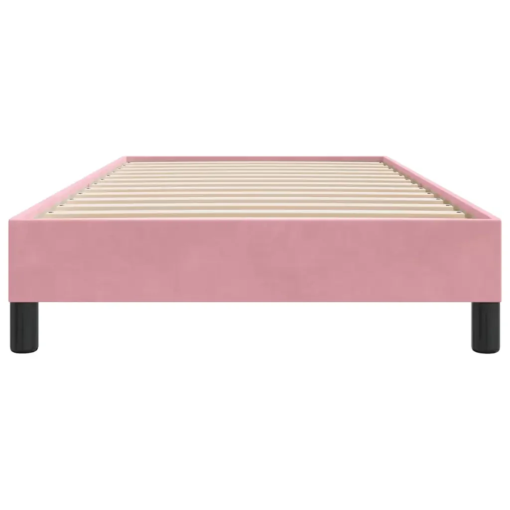Letto singolo | Letto per adulti | Giroletto senza Materasso Rosa 100x210 cm in Velluto - Image 5