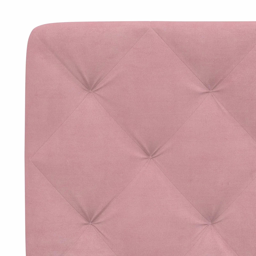Letto singolo | Letto per adulti | Giroletto senza Materasso Rosa 80x200 cm in Velluto - Image 10