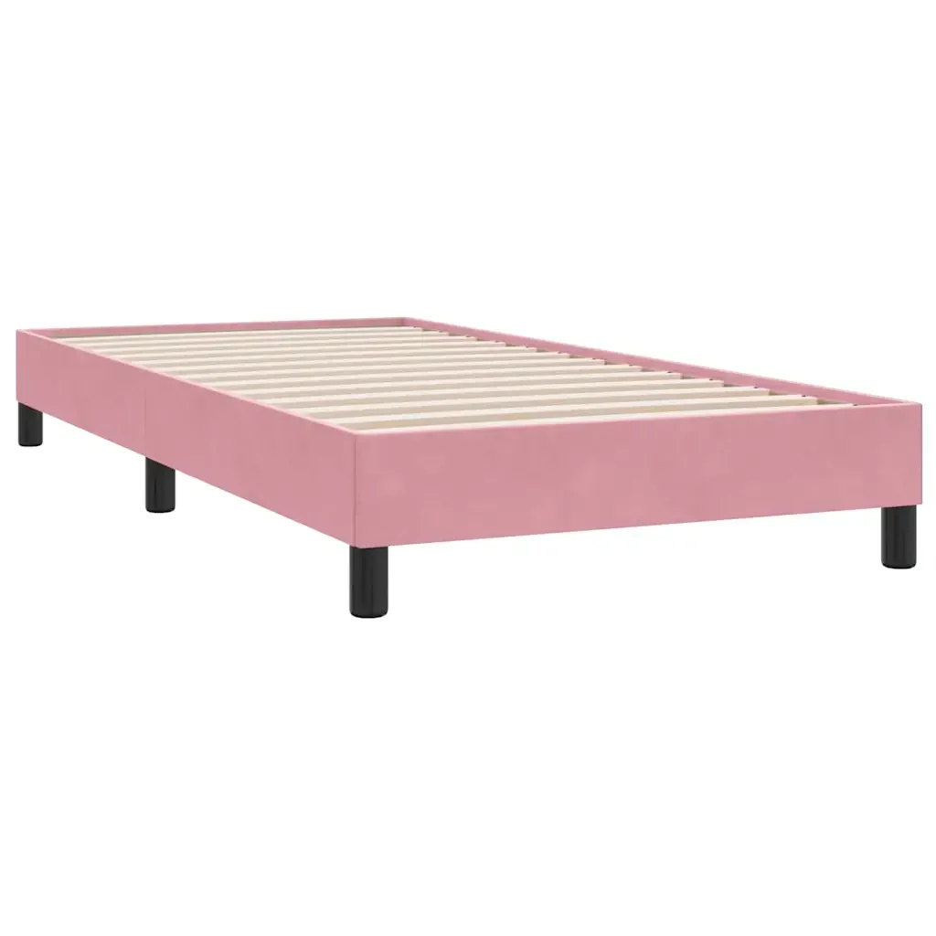 Letto singolo | Letto per adulti | Giroletto senza Materasso Rosa 90x220 cm Velluto - Image 7