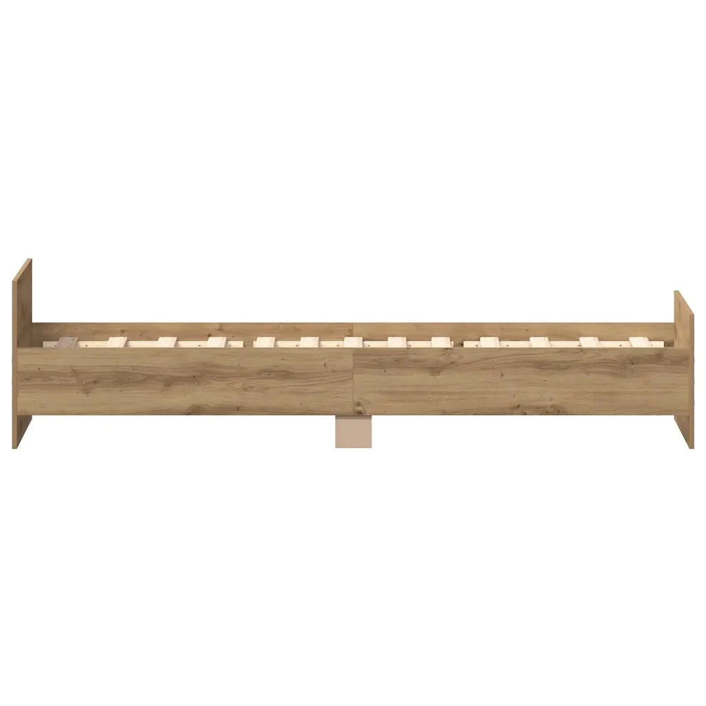 Letto singolo | Letto per adulti | Giroletto senza Materasso Rovere Artigianale 100x200cm - Image 7