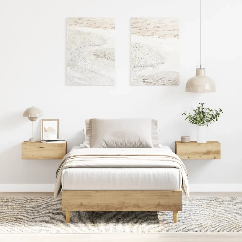 Letto singolo | Letto per adulti | Giroletto senza Materasso Rovere Artigianale 75x190 cm - Image 2