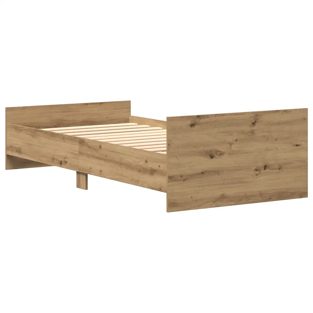 Letto singolo | Letto per adulti | Giroletto senza Materasso Rovere Artigianale 75x190 cm - Image 6