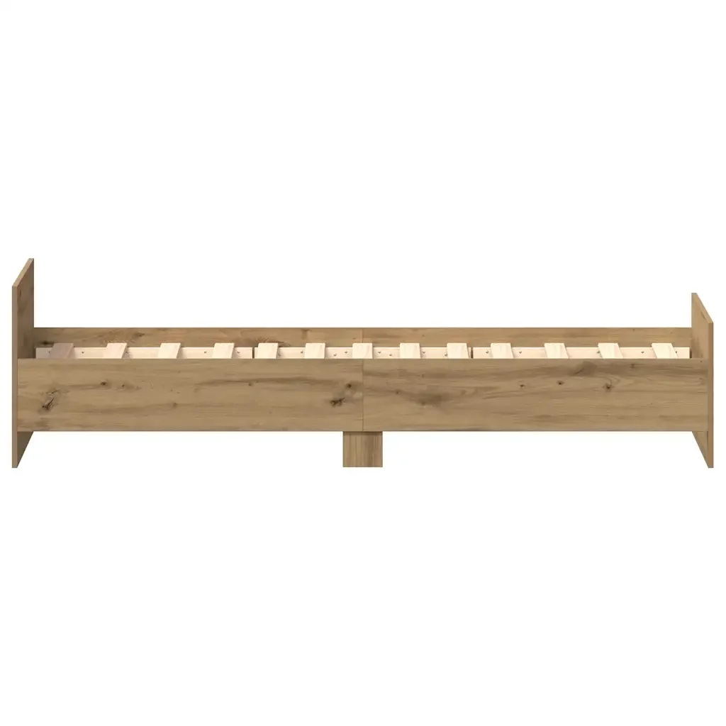 Letto singolo | Letto per adulti | Giroletto senza Materasso Rovere Artigianale 75x190 cm - Image 7