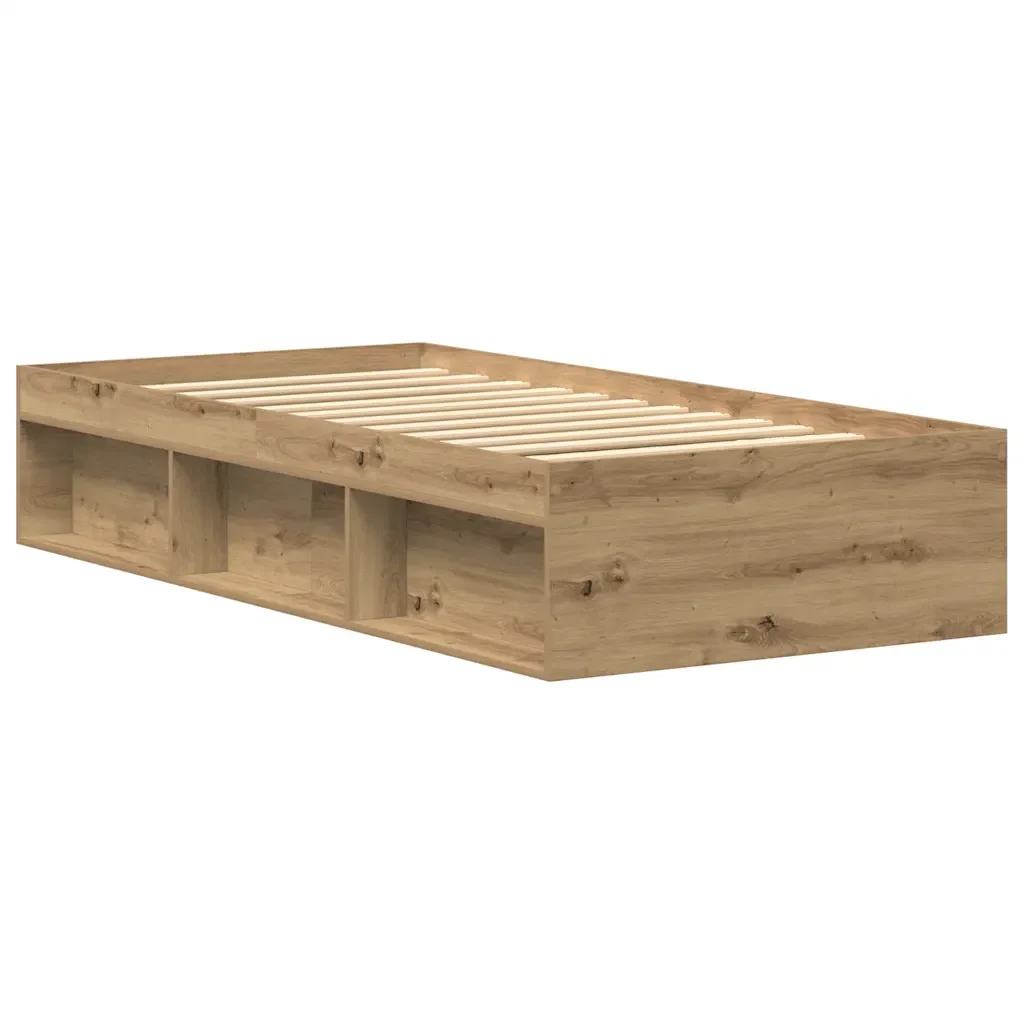 Letto singolo | Letto per adulti | Giroletto senza Materasso Rovere Artigianale 75x190 cm - Image 7