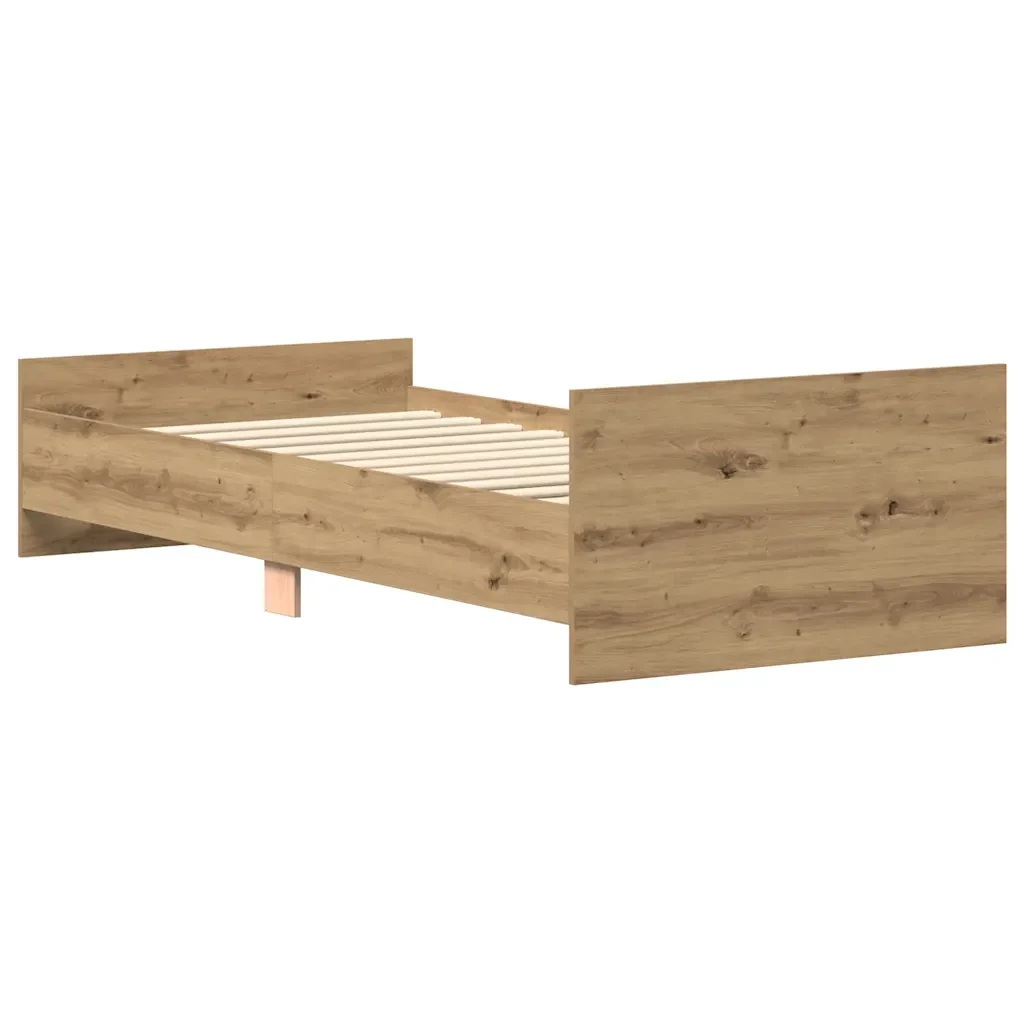 Letto singolo | Letto per adulti | Giroletto senza Materasso Rovere Artigianale 90x200cm - Image 6