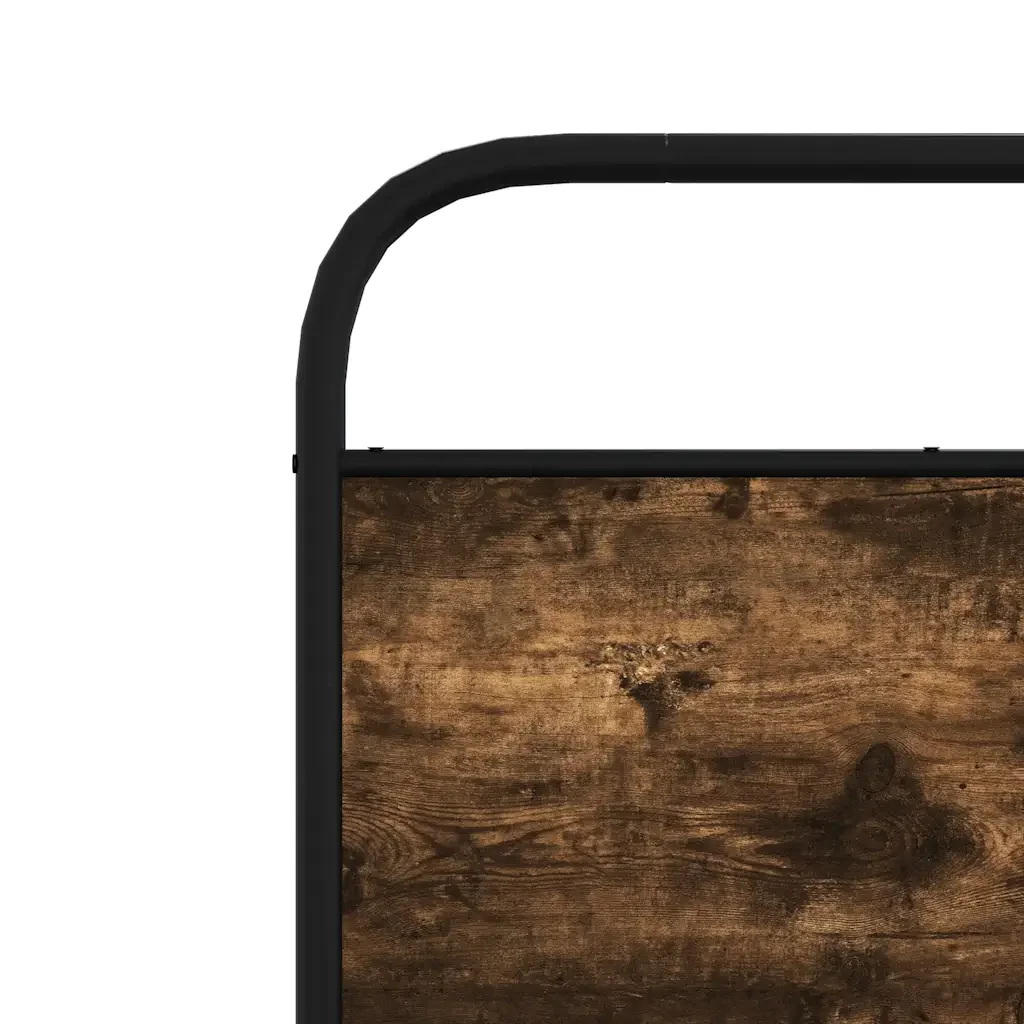 Letto singolo | Letto per adulti | Giroletto senza Materasso Rovere Fumo 100x190 cm in Truciolato - Image 8