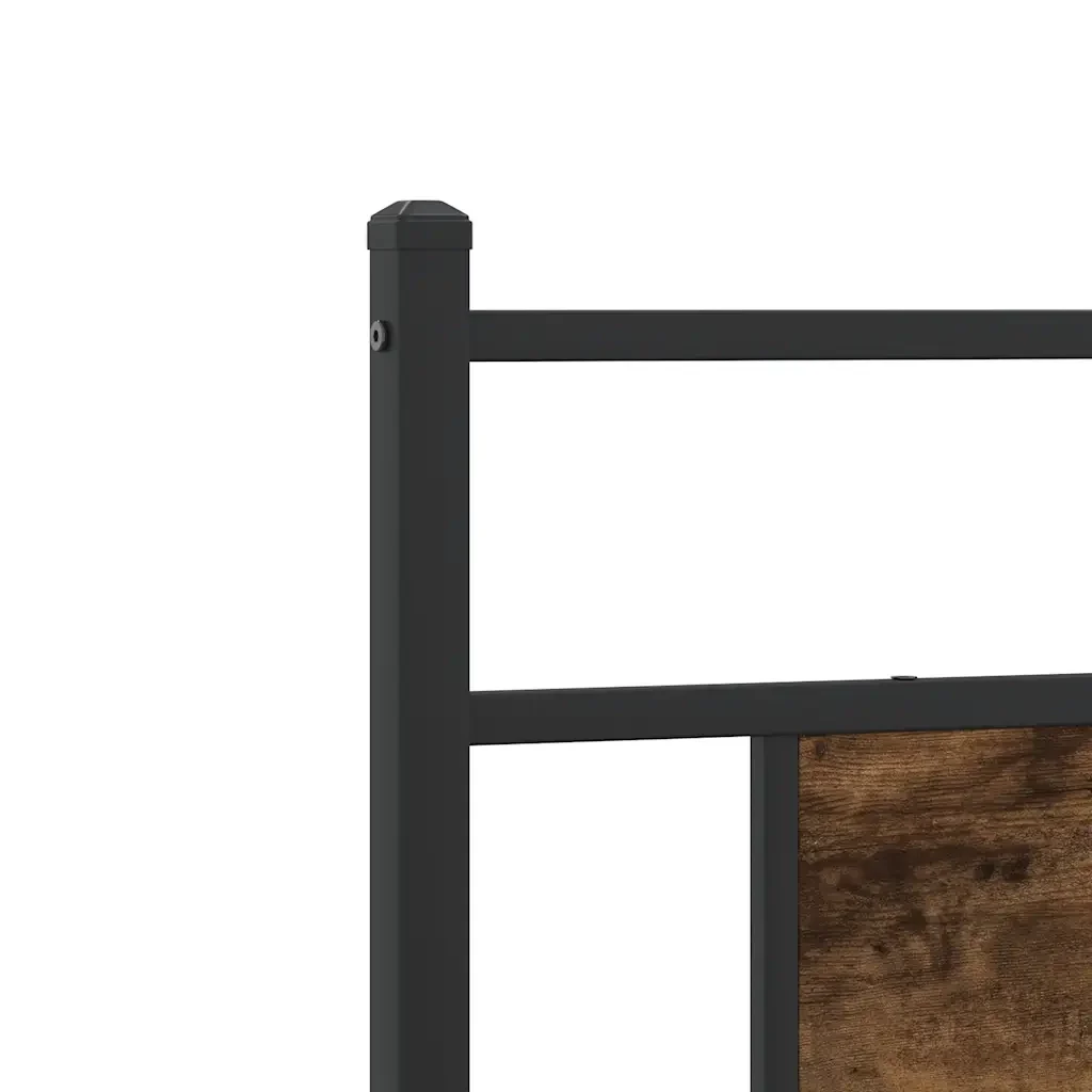 Letto singolo | Letto per adulti | Giroletto senza Materasso Rovere Fumo 75x190 cm in Truciolato - Image 9