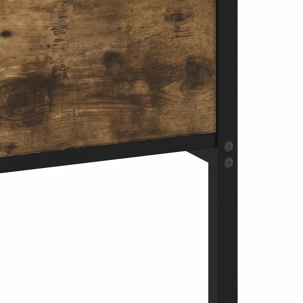 Letto singolo | Letto per adulti | Giroletto senza Materasso Rovere Fumo 75x190 cm in Truciolato - Image 7