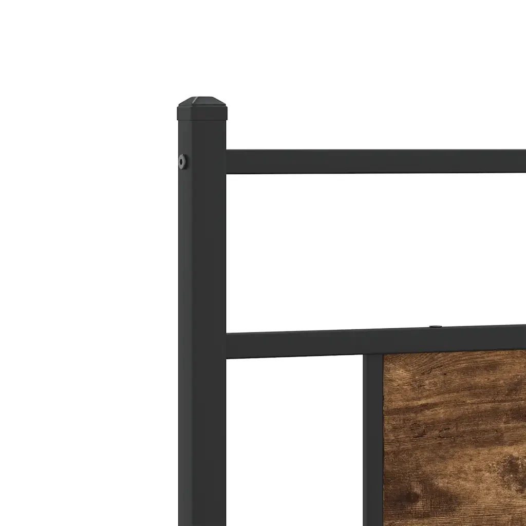 Letto singolo | Letto per adulti | Giroletto senza Materasso Rovere Fumo 75x190 cm in Truciolato - Image 9
