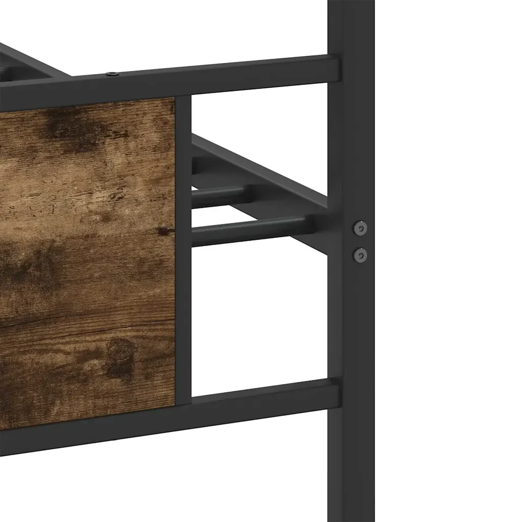 Letto singolo | Letto per adulti | Giroletto senza Materasso Rovere Fumo 90x190 cm in Truciolato - Image 10