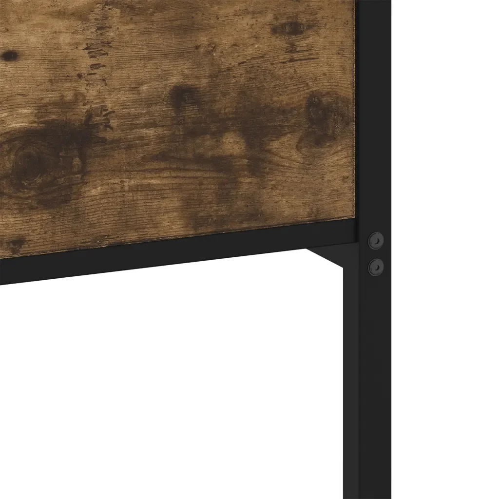 Letto singolo | Letto per adulti | Giroletto senza Materasso Rovere Fumo 90x190 cm in Truciolato - Image 7