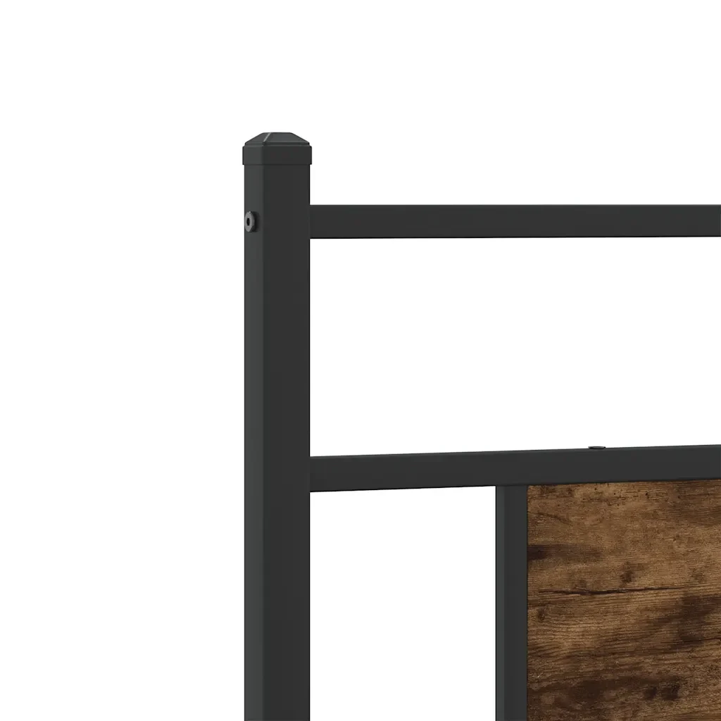 Letto singolo | Letto per adulti | Giroletto senza Materasso Rovere Fumo 90x200 cm in Truciolato - Image 9