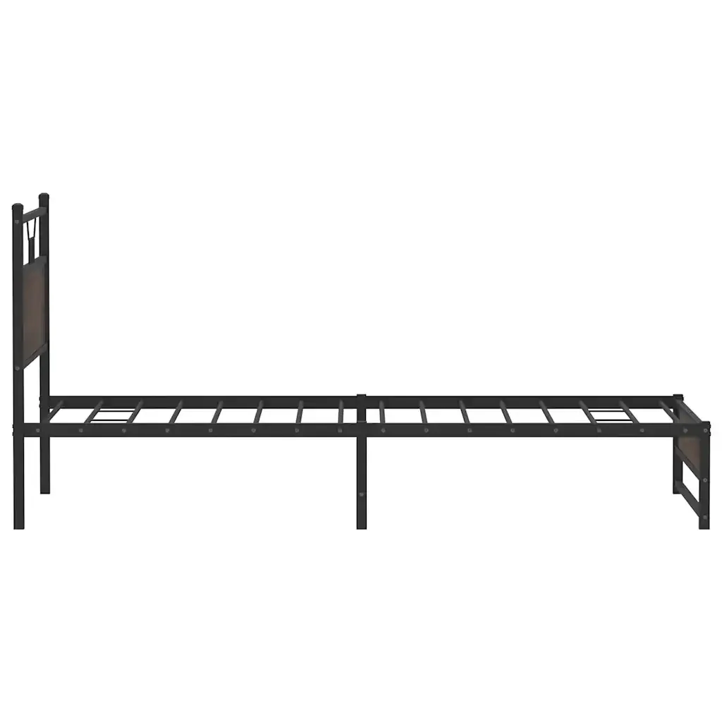 Letto singolo | Letto per adulti | Giroletto senza Materasso Rovere Marrone 107x203 cm Truciolato - Image 7