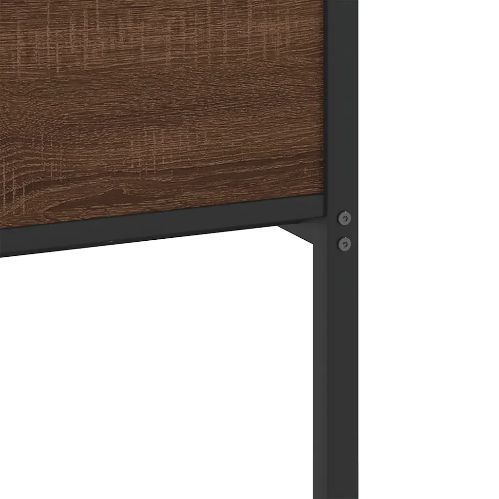 Letto singolo | Letto per adulti | Giroletto senza Materasso Rovere Marrone 80x200cm in Truciolato - Image 10