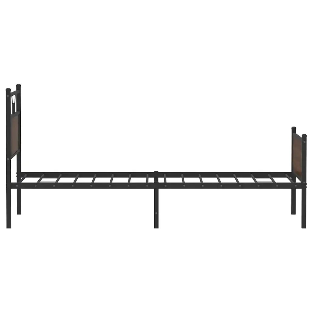 Letto singolo | Letto per adulti | Giroletto senza Materasso Rovere Marrone 80x200cm in Truciolato - Image 7