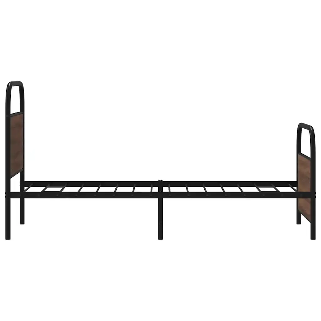 Letto singolo | Letto per adulti | Giroletto senza Materasso Rovere Marrone 80x200cm in Truciolato - Image 6