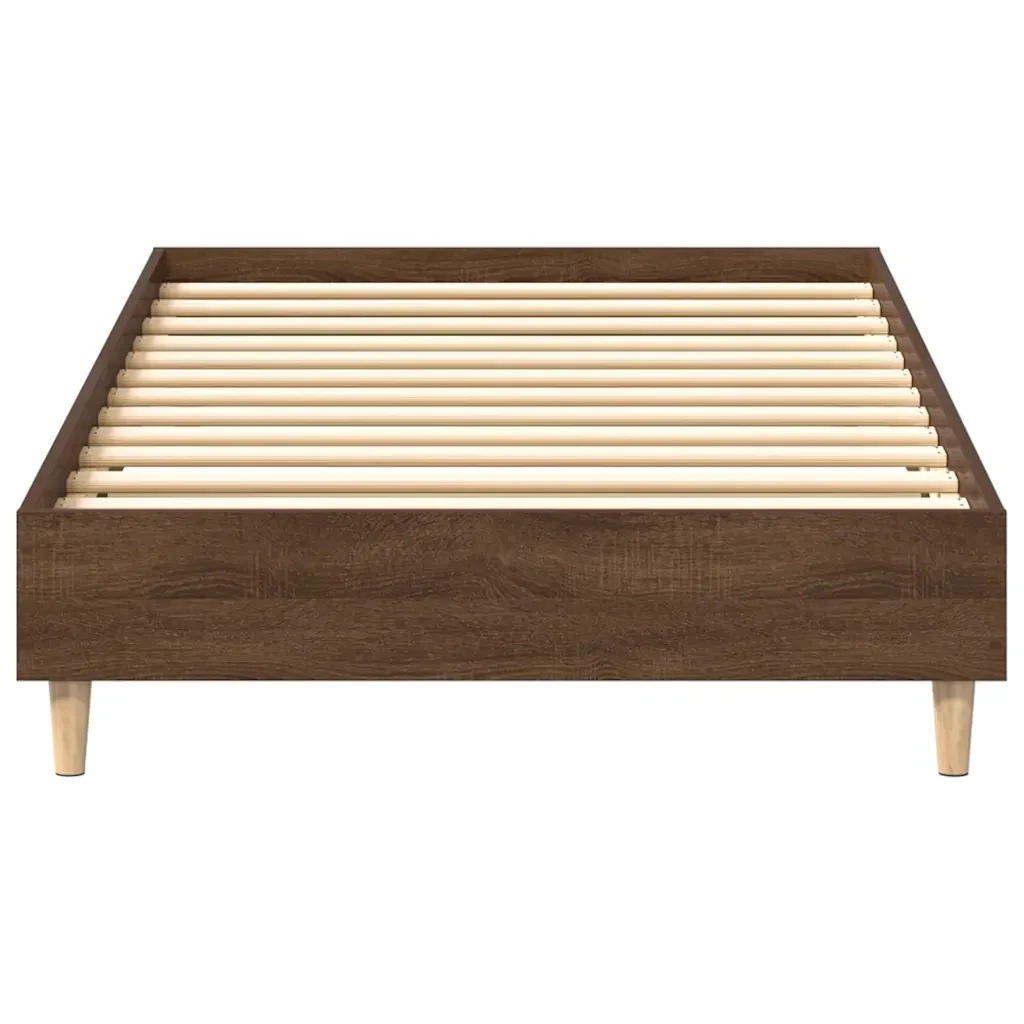 Letto singolo | Letto per adulti | Giroletto senza Materasso Rovere Marrone 90x190cm in Truciolato - Image 5