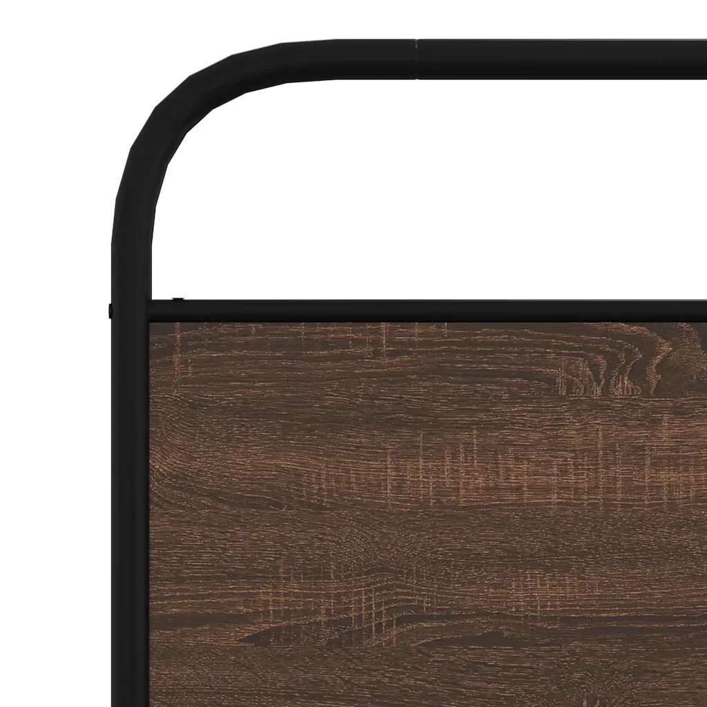 Letto singolo | Letto per adulti | Giroletto senza Materasso Rovere Marrone 90x190cm in Truciolato - Image 8