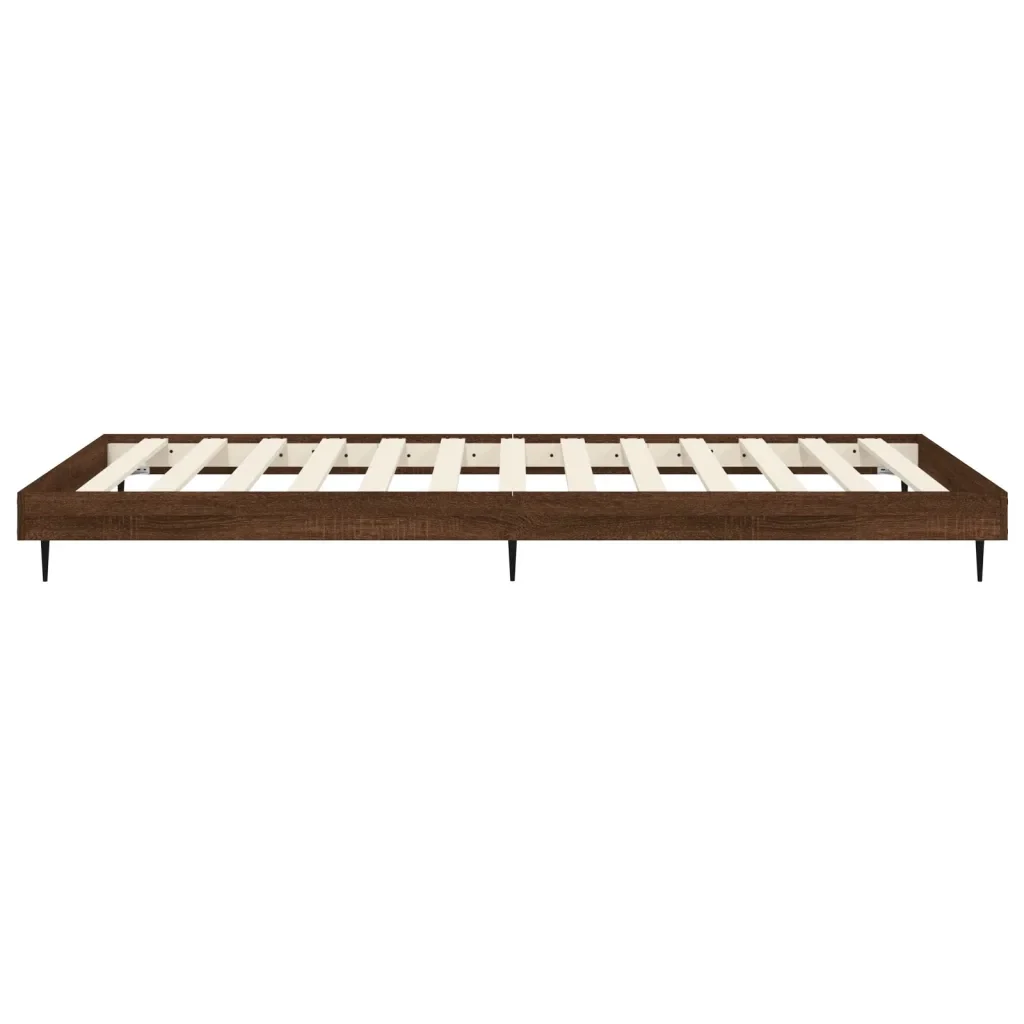Letto singolo | Letto per adulti | Giroletto senza Materasso Rovere Marrone 90x200cm in Truciolato - Image 7