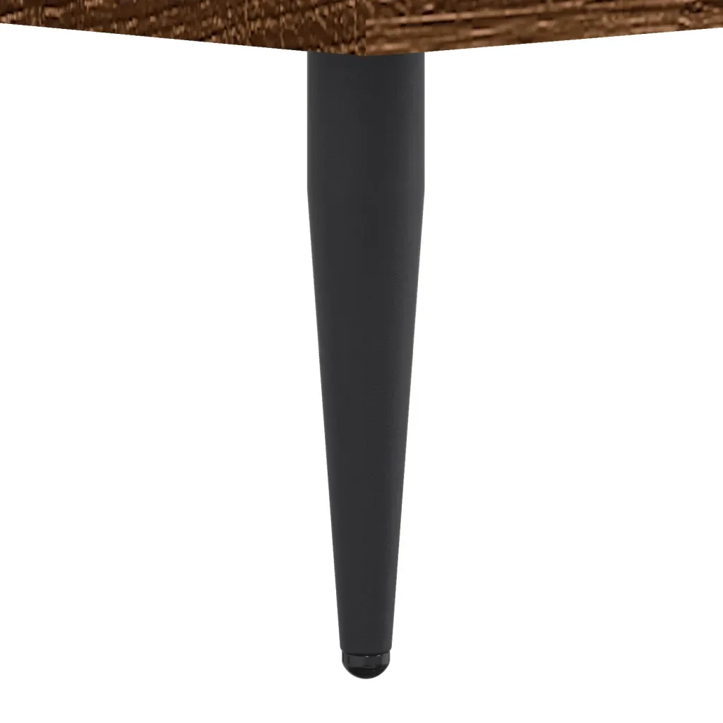 Letto singolo | Letto per adulti | Giroletto senza Materasso Rovere Marrone 90x200cm in Truciolato - Image 8