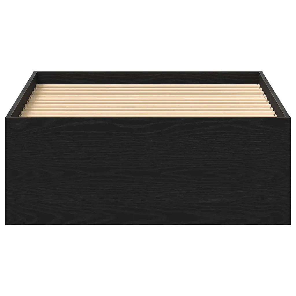 Letto singolo | Letto per adulti | Giroletto senza Materasso Rovere Nero 90x190cm in Truciolato - Image 5