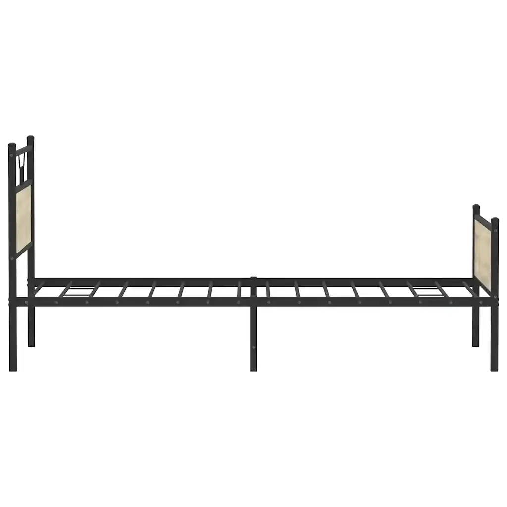 Letto singolo | Letto per adulti | Giroletto senza Materasso Rovere Sonoma 100x190cm in Truciolato - Image 7