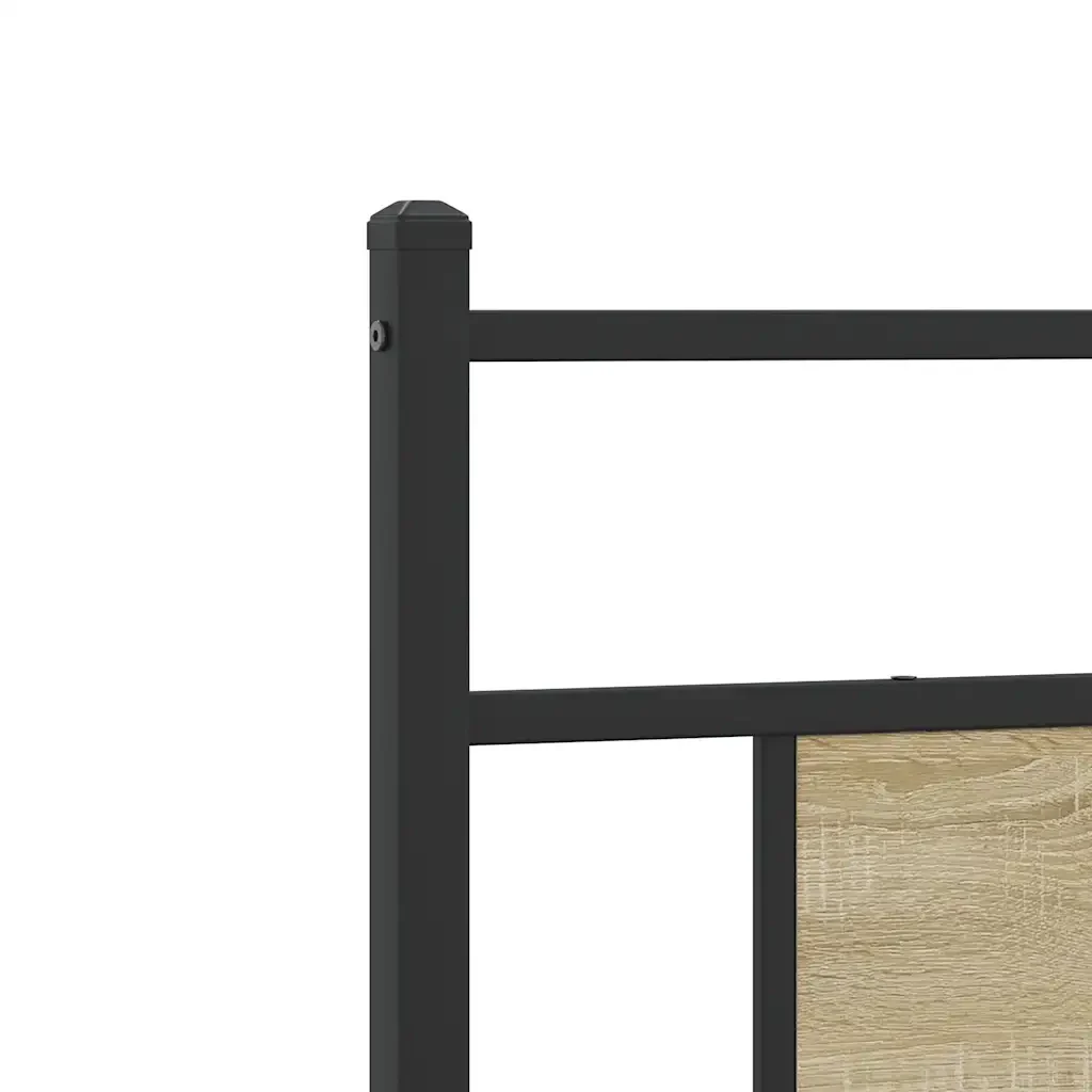 Letto singolo | Letto per adulti | Giroletto senza Materasso Rovere Sonoma 100x190cm in Truciolato - Image 9