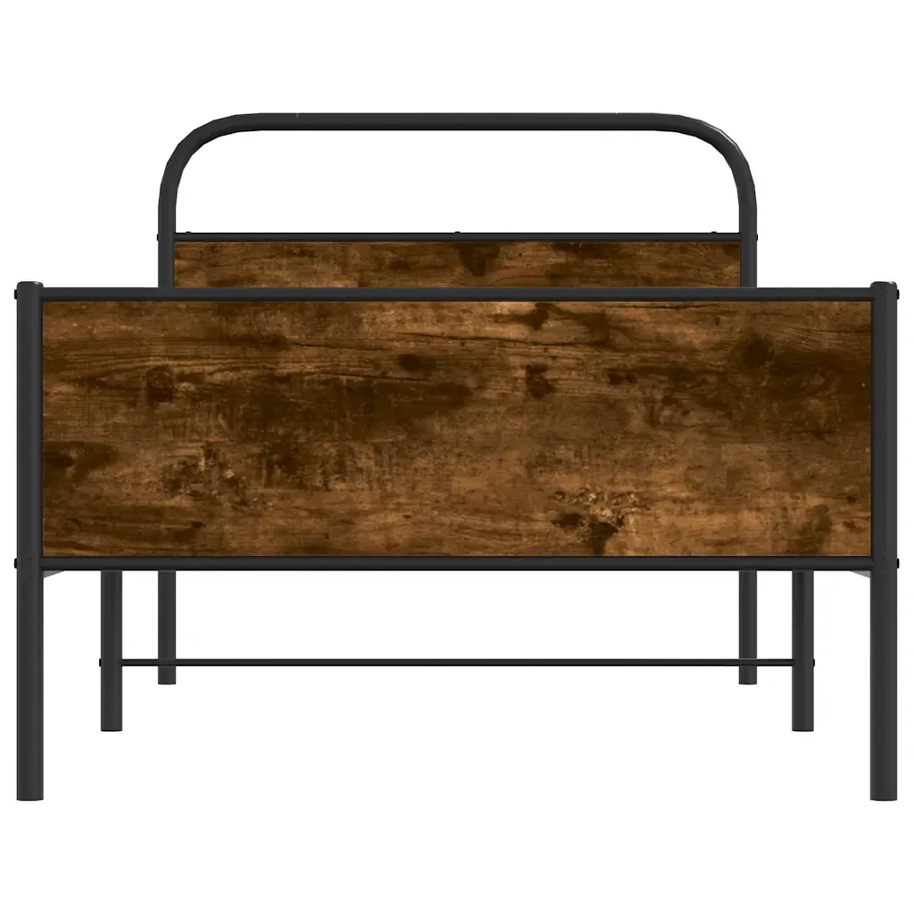 Letto singolo | Letto per adulti | Giroletto senza Materasso Rovere Sonoma 100x190cm in Truciolato - Image 5