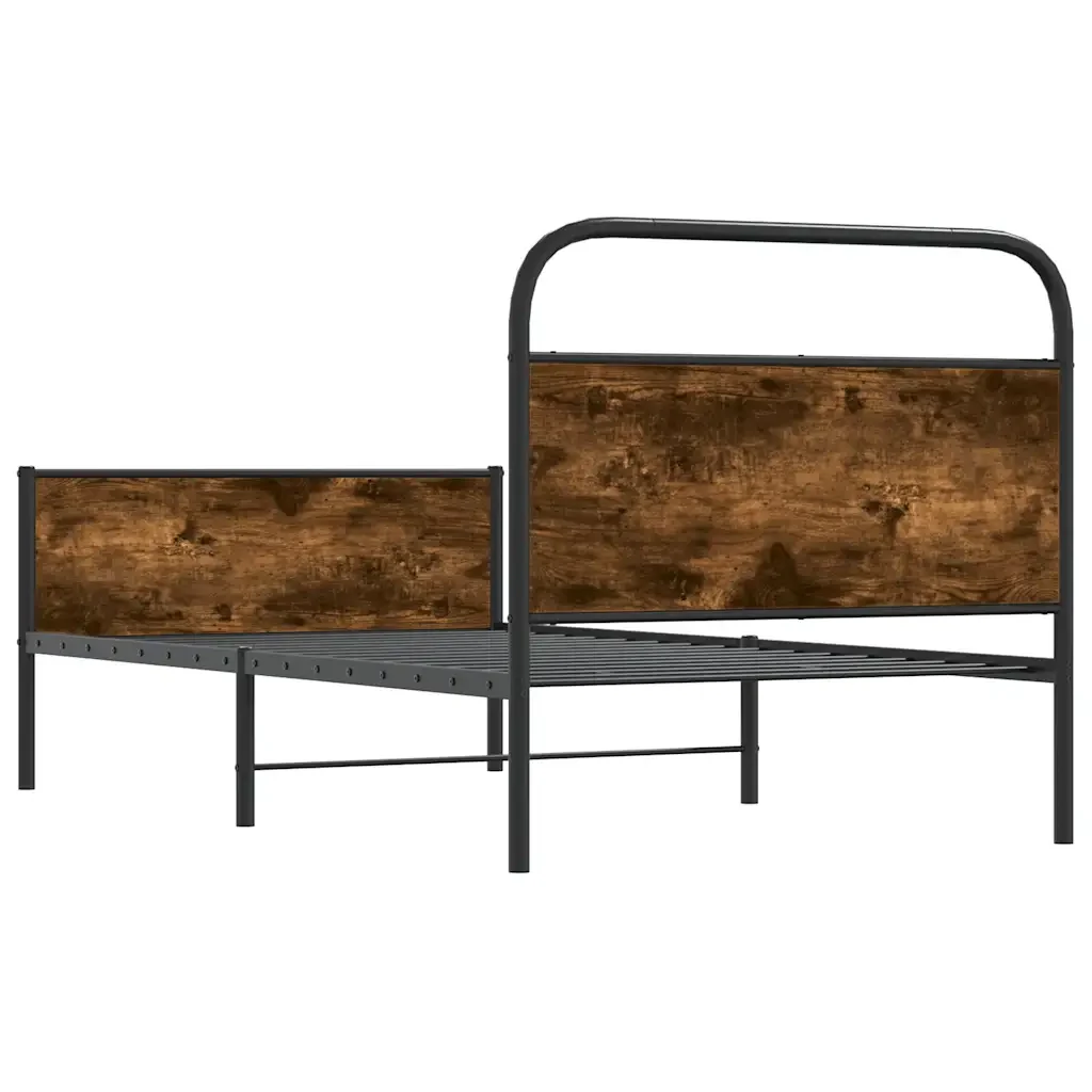 Letto singolo | Letto per adulti | Giroletto senza Materasso Rovere Sonoma 100x190cm in Truciolato - Image 7