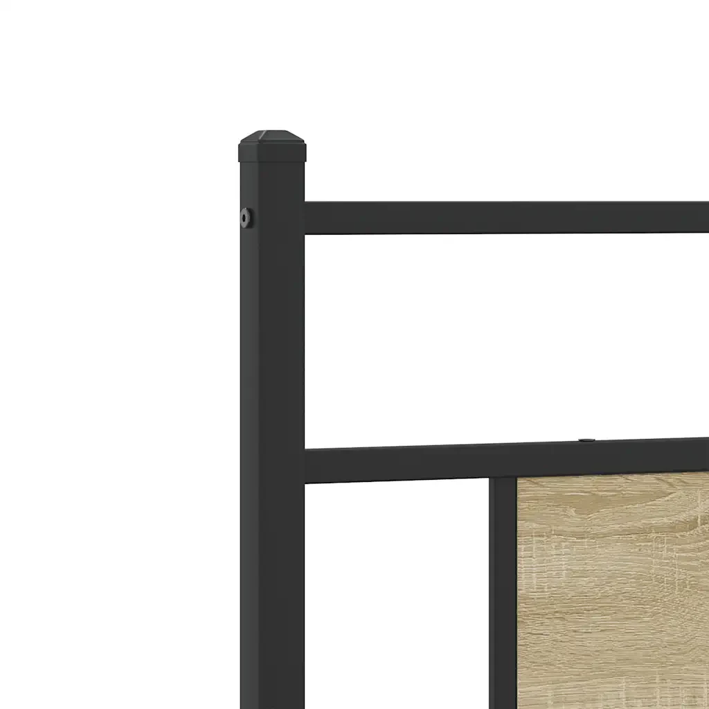Letto singolo | Letto per adulti | Giroletto senza Materasso Rovere Sonoma 100x190cm in Truciolato - Image 9