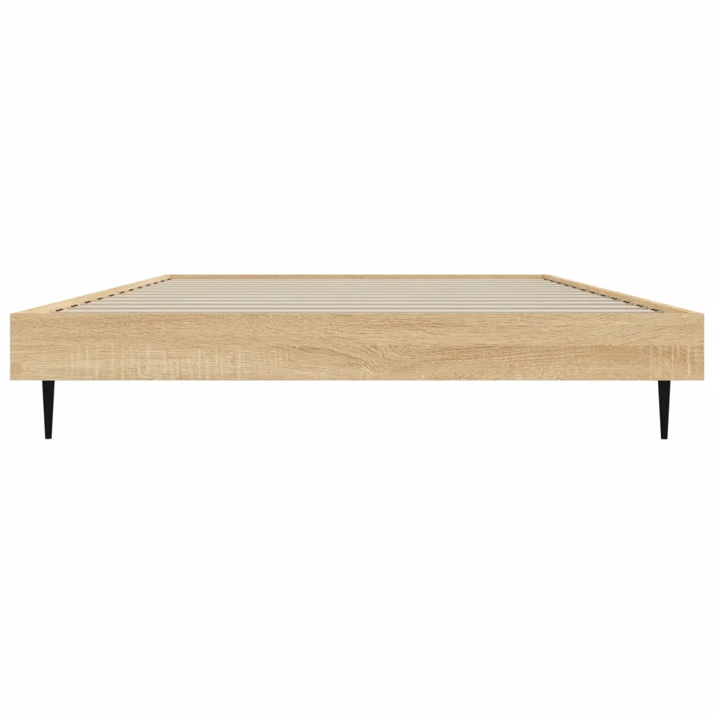 Letto singolo | Letto per adulti | Giroletto senza Materasso Rovere Sonoma 100x200cm in Truciolato - Image 6