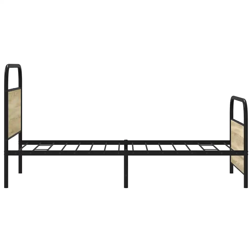 Letto singolo | Letto per adulti | Giroletto senza Materasso Rovere Sonoma 100x200cm in Truciolato - Image 6