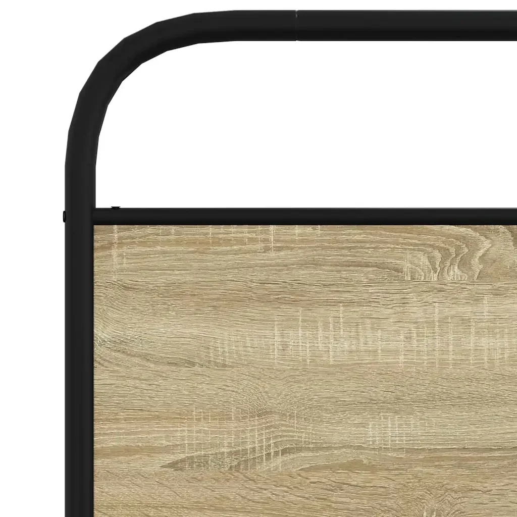 Letto singolo | Letto per adulti | Giroletto senza Materasso Rovere Sonoma 100x200cm in Truciolato - Image 8