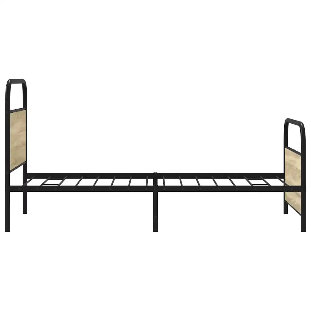 Letto singolo | Letto per adulti | Giroletto senza Materasso Rovere Sonoma 107x203cm in Truciolato - Image 6