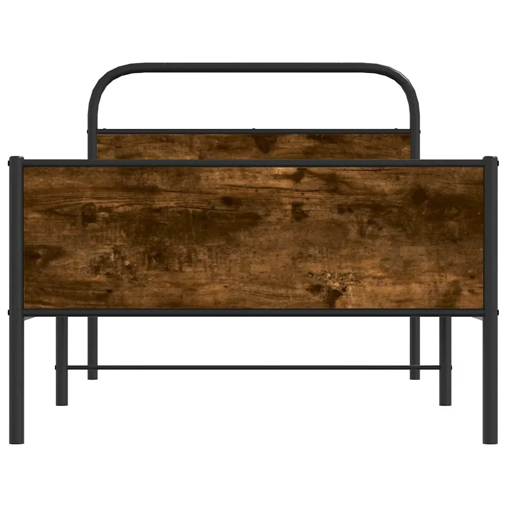 Letto singolo | Letto per adulti | Giroletto senza Materasso Rovere Sonoma 107x203cm in Truciolato - Image 5