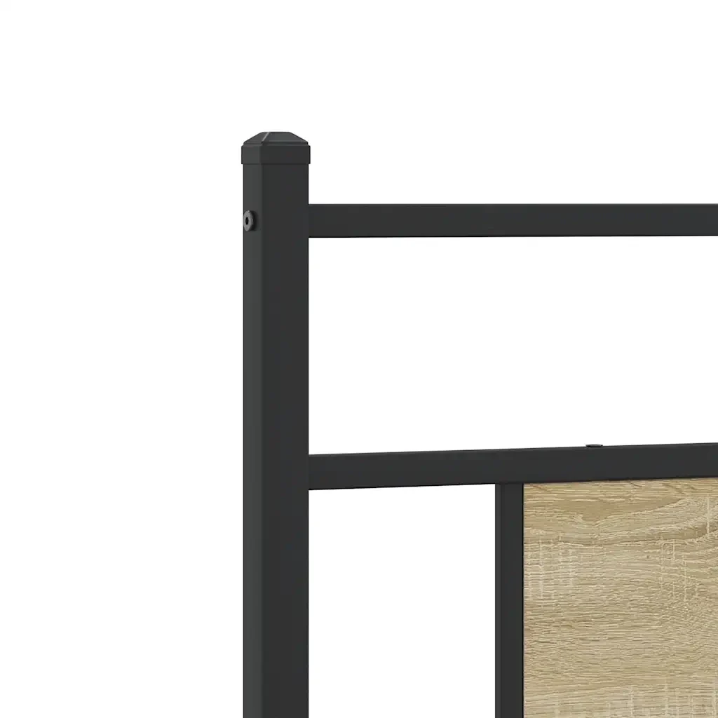 Letto singolo | Letto per adulti | Giroletto senza Materasso Rovere Sonoma 107x203cm in Truciolato - Image 9