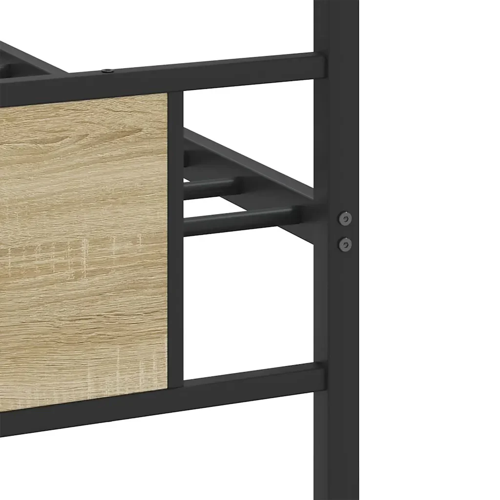 Letto singolo | Letto per adulti | Giroletto senza Materasso Rovere Sonoma 75x190 cm in Truciolato - Image 10