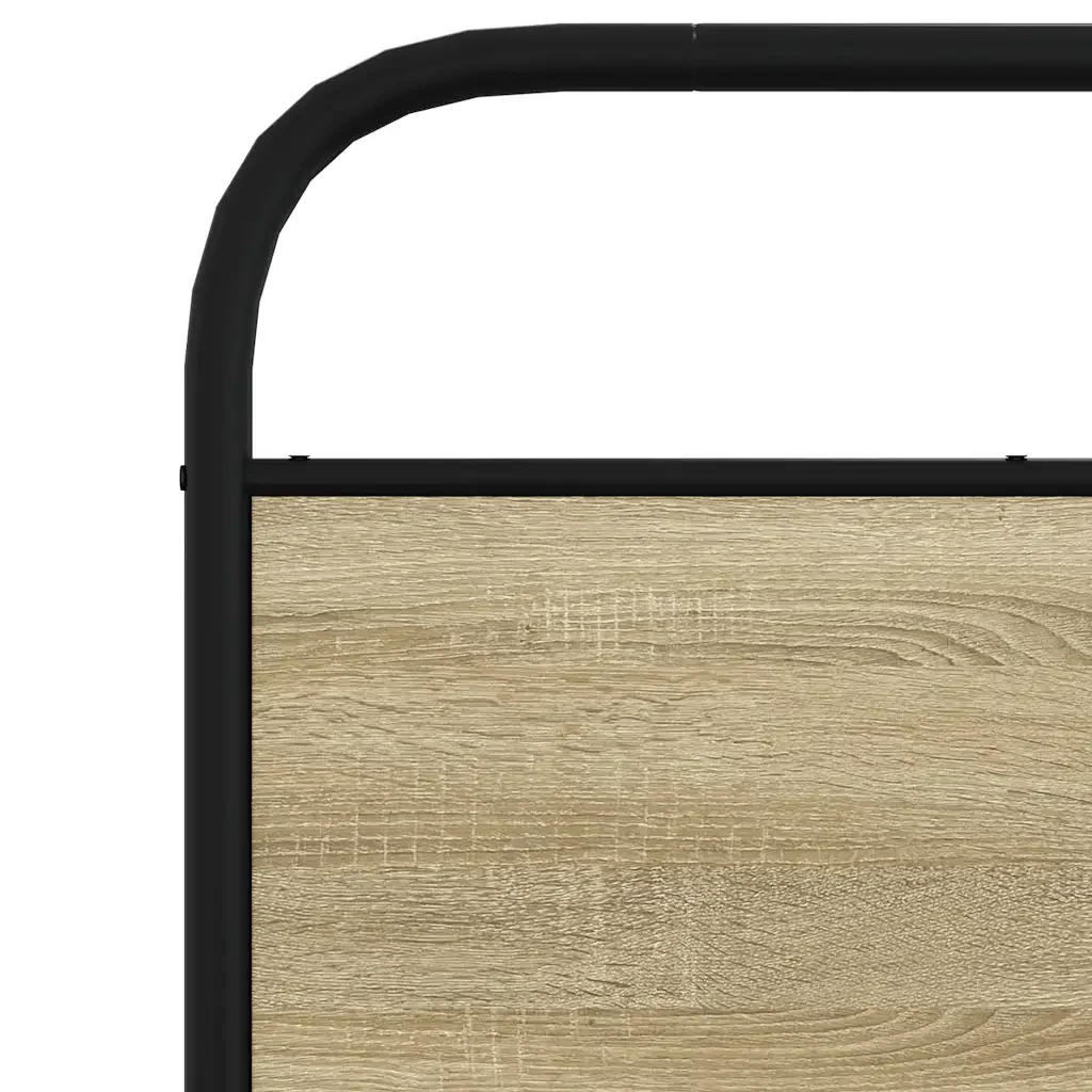 Letto singolo | Letto per adulti | Giroletto senza Materasso Rovere Sonoma 75x190 cm in Truciolato - Image 8