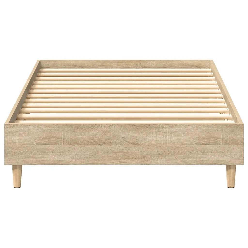 Letto singolo | Letto per adulti | Giroletto senza Materasso Rovere Sonoma 75x190 cm in Truciolato - Image 5