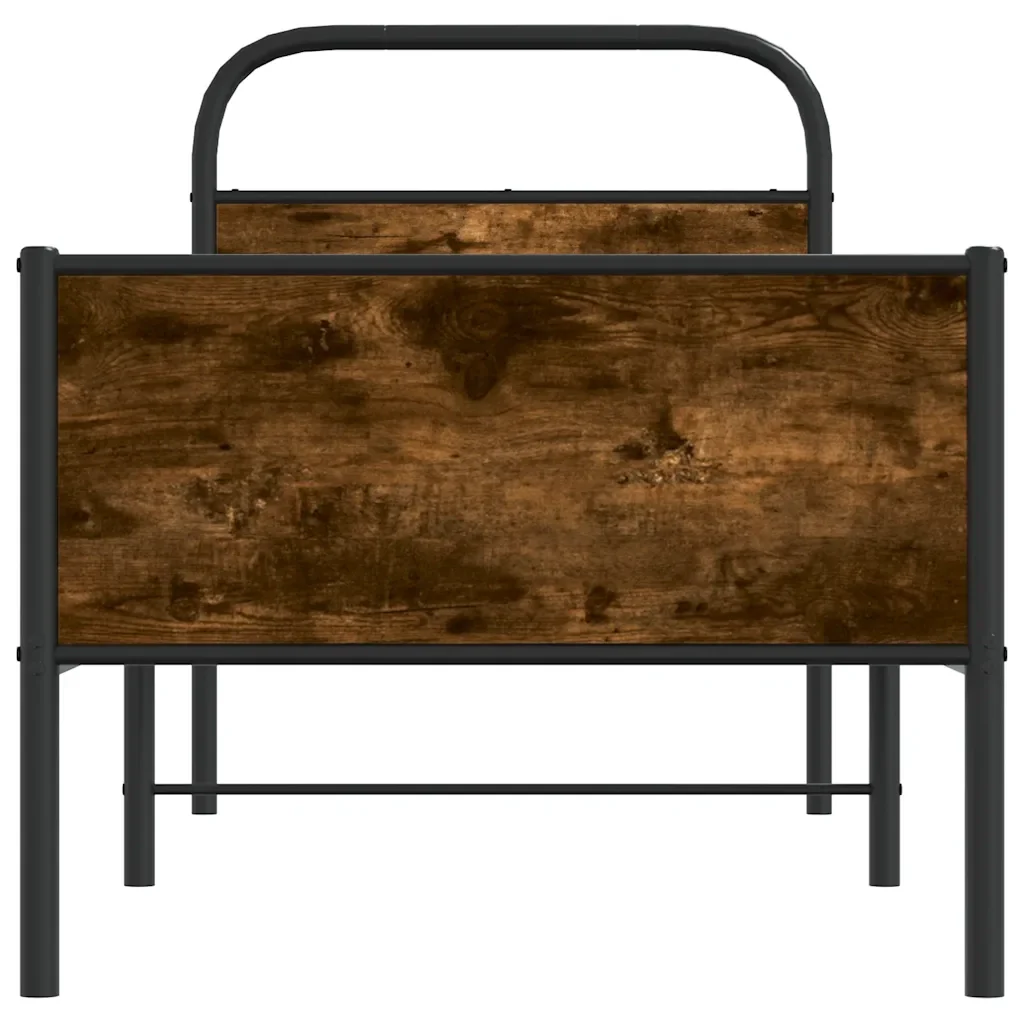 Letto singolo | Letto per adulti | Giroletto senza Materasso Rovere Sonoma 75x190 cm in Truciolato - Image 5